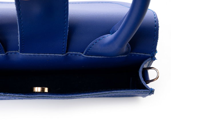 Lucky Bees 330 Bolso Azul de Saxo de Cuero de Polivinilo Elegante y Sofisticado para Mujer